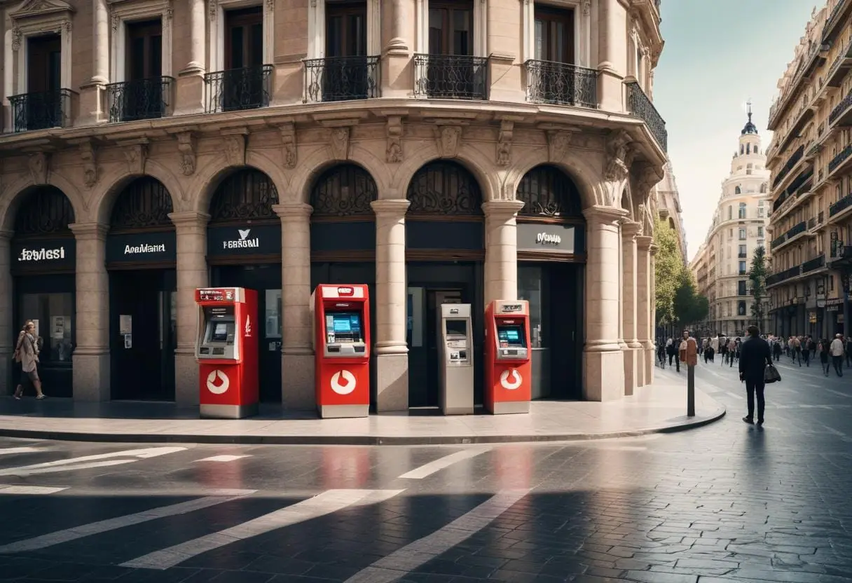 Så här funkar banktjänster och öppettider i Madrid illustration