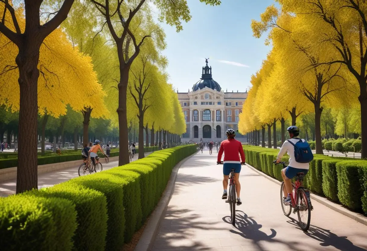 Cykelvänlighet i Madrid illustration