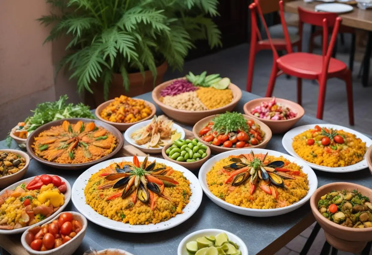 Upptäck vegetariska och veganska alternativ i Madrid illustration