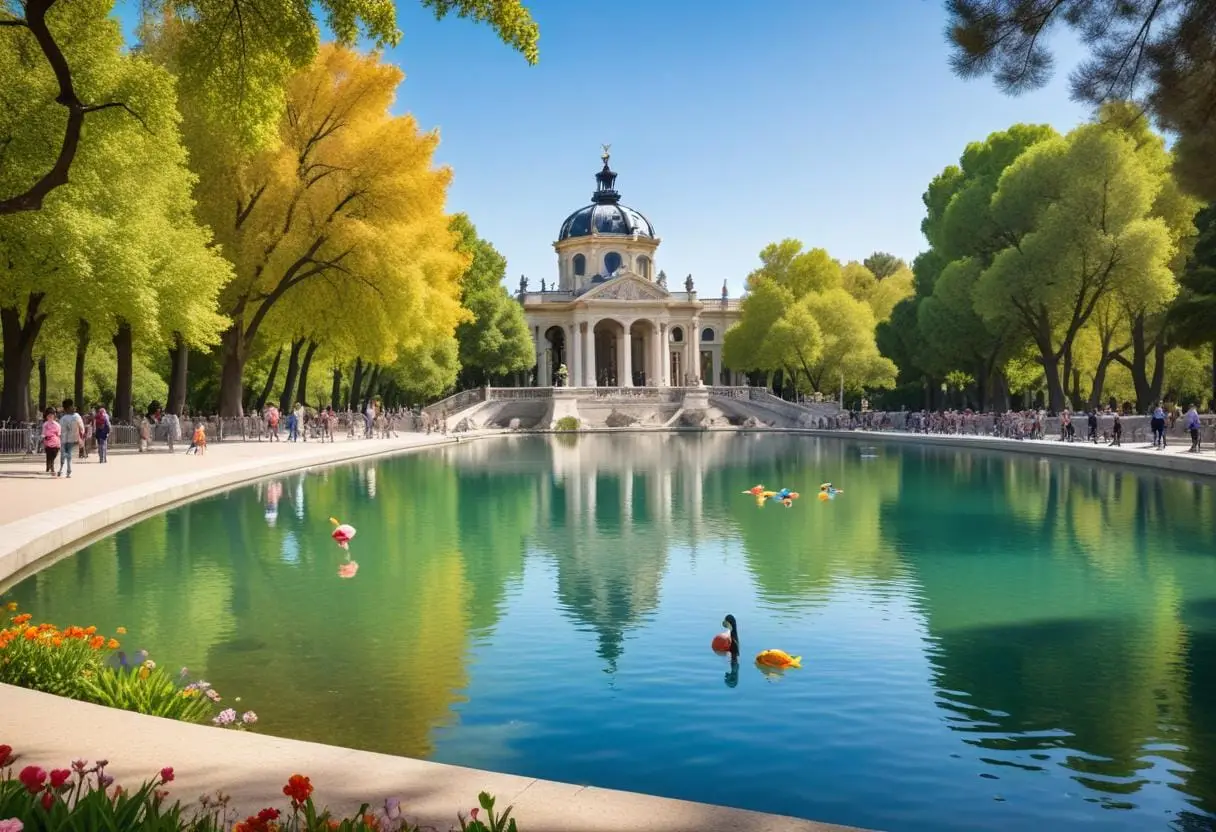 Resa med barn i Madrid illustration